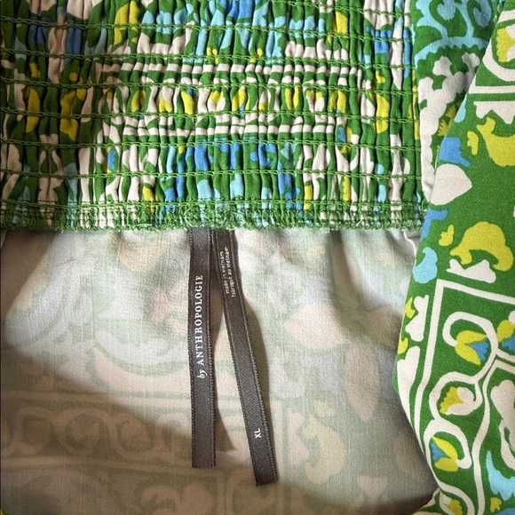 Anthropologie Green and Yellow Patterned Dress - Picture 8 of 8